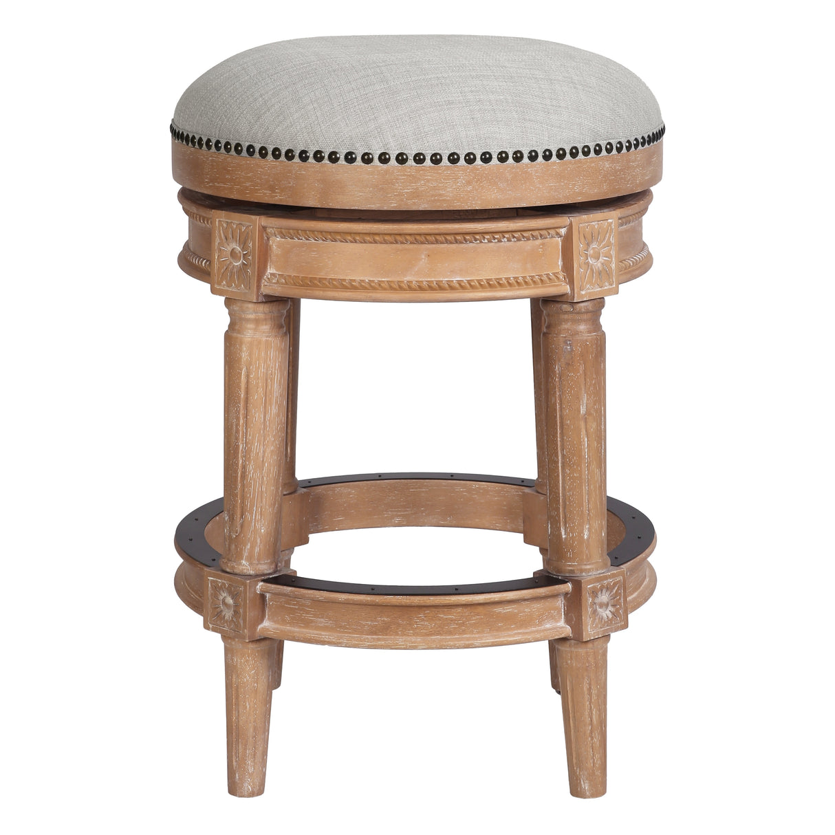 New Ridge Home Goods Chapman Backless Swivel 26" Counter-Height Bar Stool - Counter Height