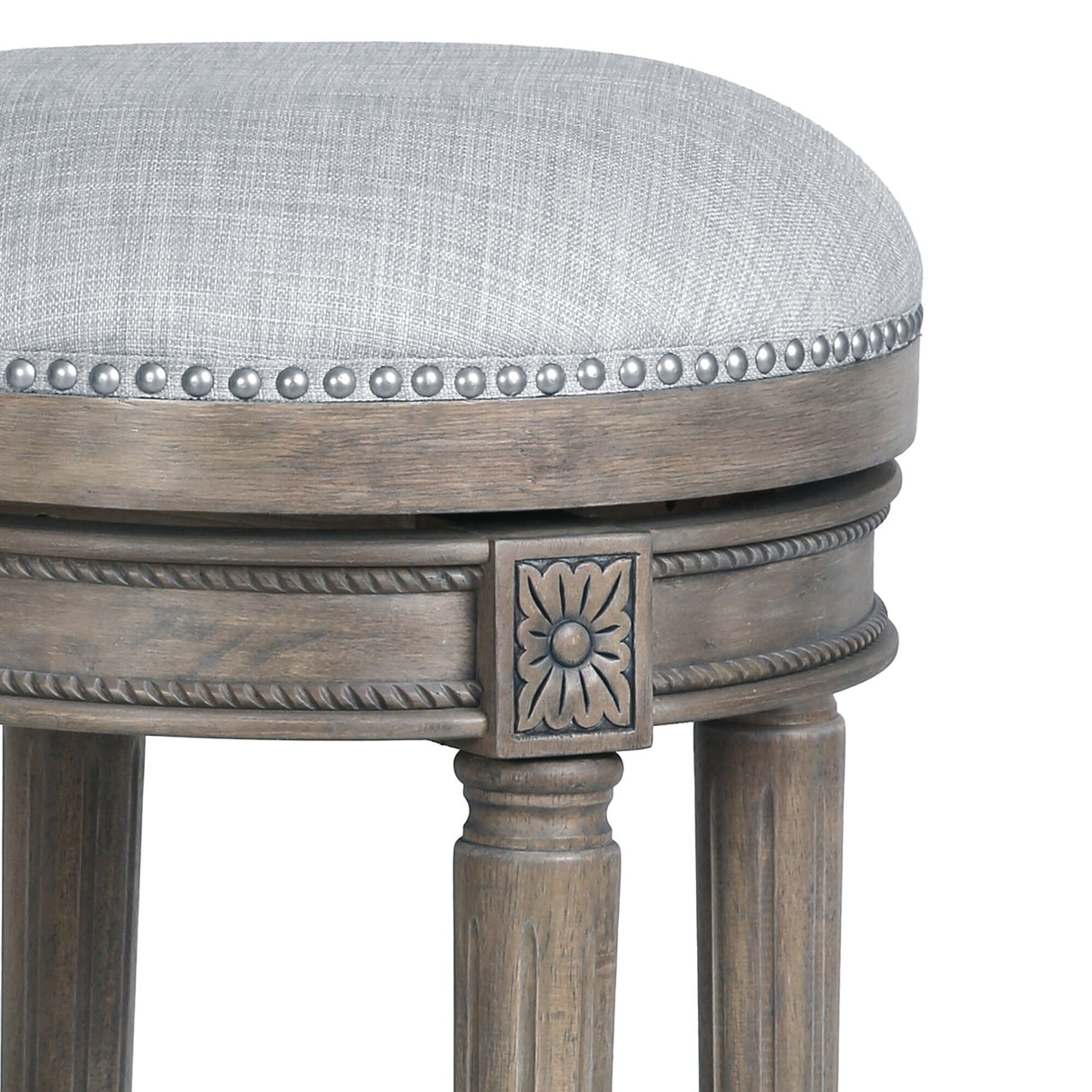 New Ridge Home Goods Chapman Backless Swivel 26" Counter-Height Bar Stool - Counter Height