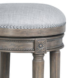 New Ridge Home Goods Chapman Backless Swivel 26" Counter-Height Bar Stool - Counter Height