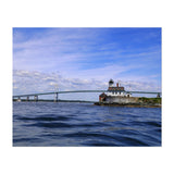 Newport Rhode Island Digital Beach Boats Bridge Rose Art Print/Poster