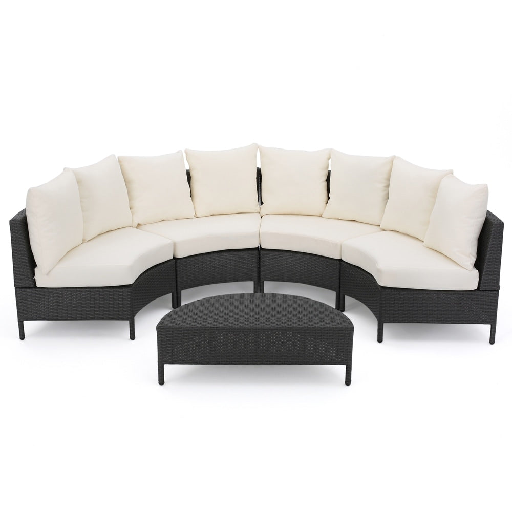 Newton Outdoor 4-seater Sectional Sofa Set by Christopher Knight Home