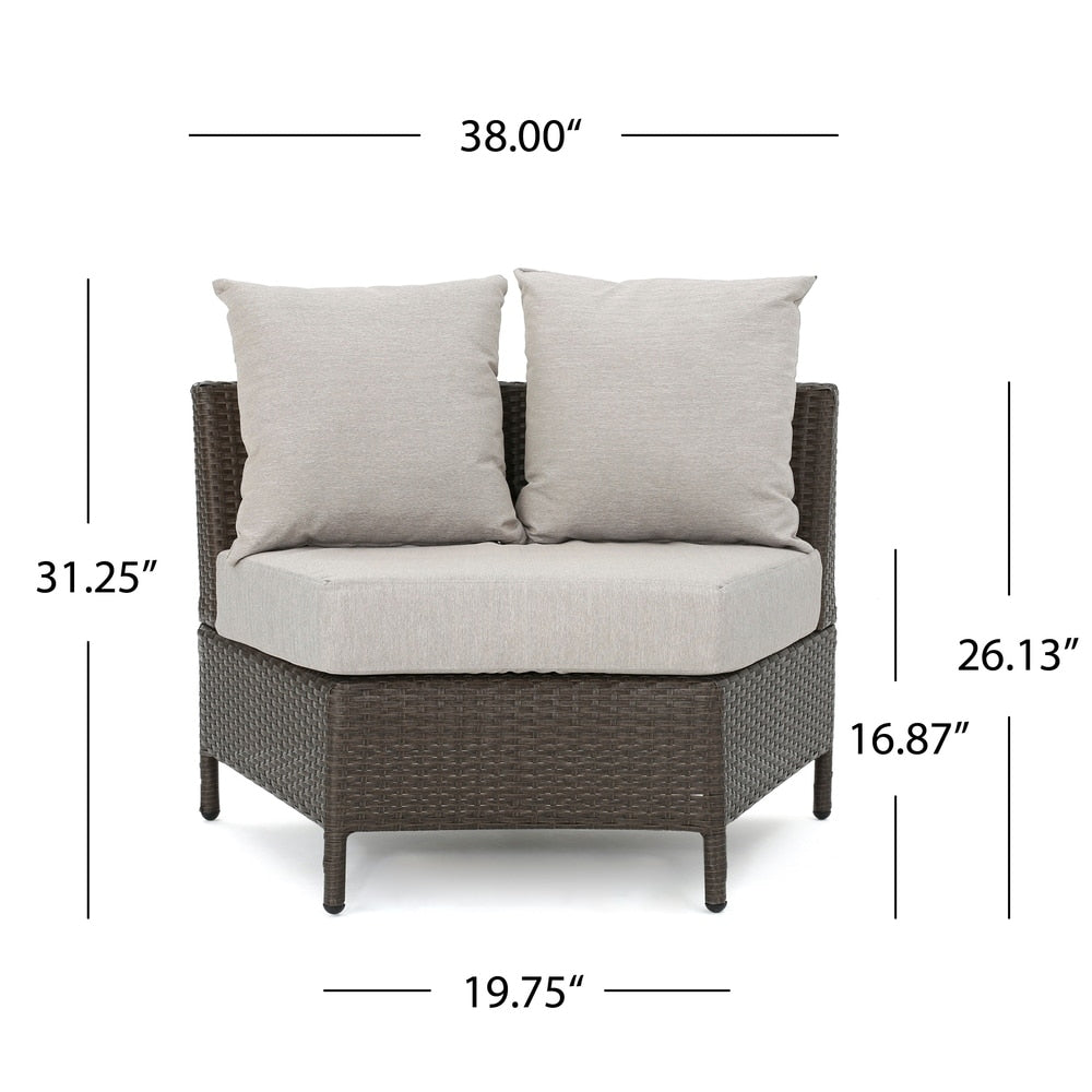 Newton Outdoor 4-seater Sectional Sofa Set by Christopher Knight Home