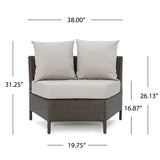 Newton Outdoor 4-seater Sectional Sofa Set by Christopher Knight Home