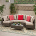 Newton Outdoor 4-seater Sectional Sofa Set by Christopher Knight Home