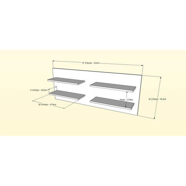 Nexera Allure Decorative Wall Shelf, Ebony