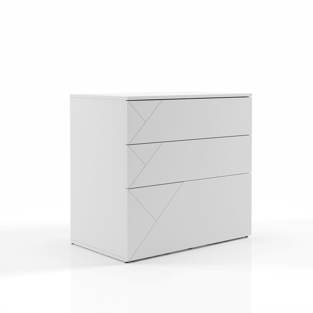 Nexera Atypik 3-Drawer Storage and Filing Cabinet