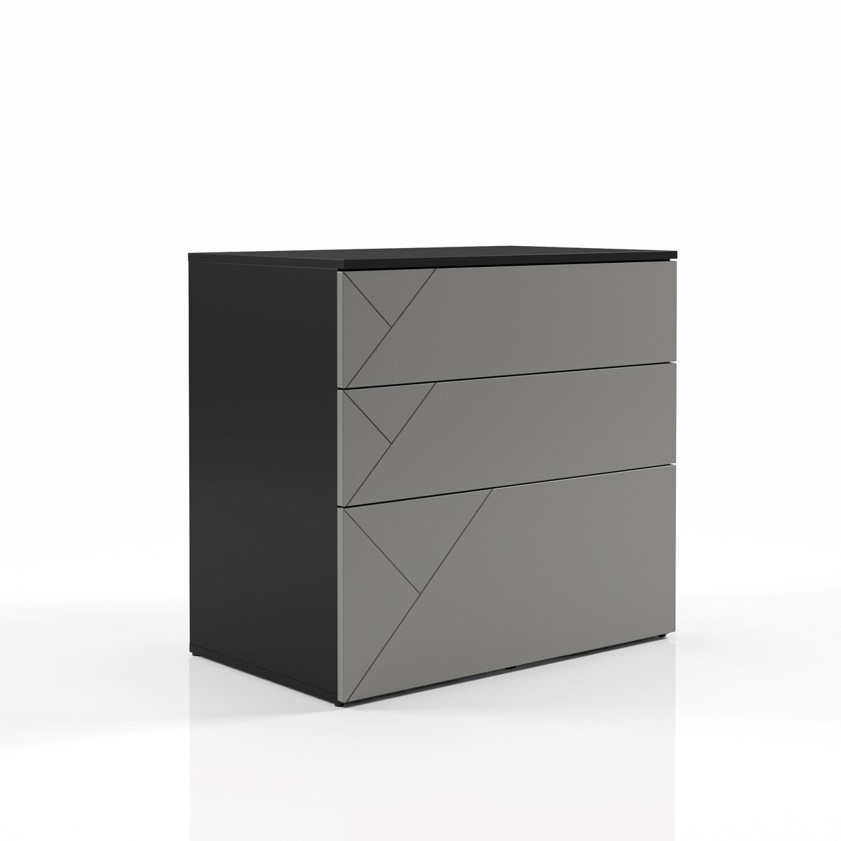 Nexera Atypik 3-Drawer Storage and Filing Cabinet