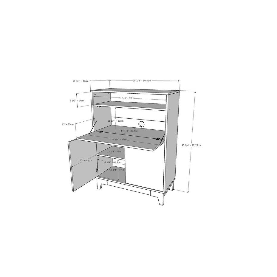 Nexera Boss Secretary Desk