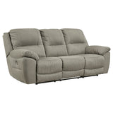 Next-Gen Gaucho Putty Reclining Power Sofa - 93"W x 41"D x 43"H