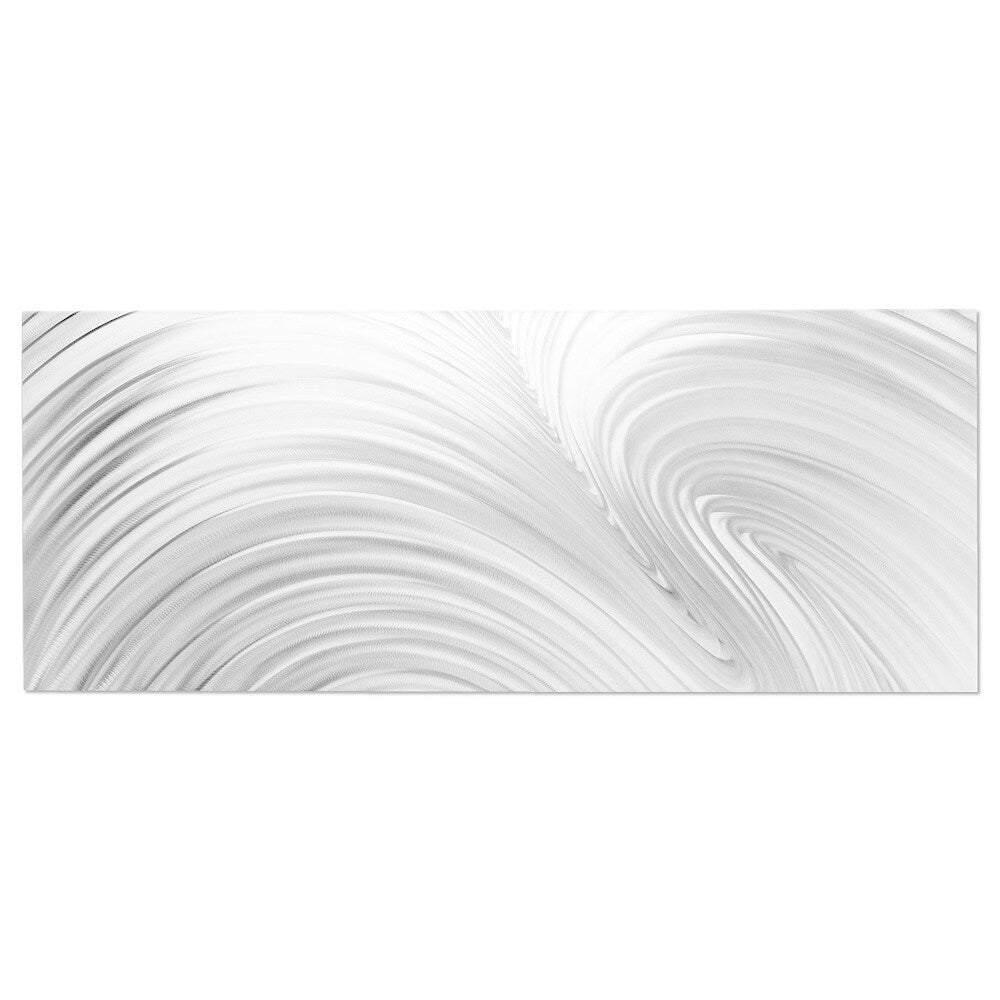 NAY 'Fusion Composition" White/ Grey Contemporary Metal Wall Art