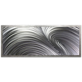 NAY 'Fusion Composition" White/ Grey Contemporary Metal Wall Art