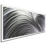 NAY 'Fusion Composition" White/ Grey Contemporary Metal Wall Art