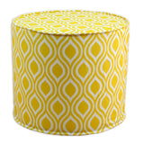 Nichole Corn Yellow 20-inch Round x 17-inch High Corded Foam Ottoman