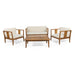Nicholson Outdoor 4-seat Acacia Chat Set by Christopher Knight Home