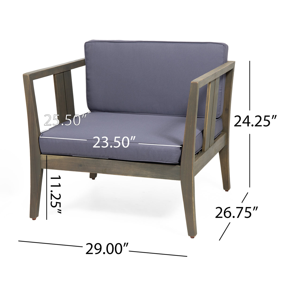 Nicholson Outdoor 4-seat Acacia Chat Set by Christopher Knight Home