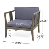 Nicholson Outdoor 4-seat Acacia Chat Set by Christopher Knight Home