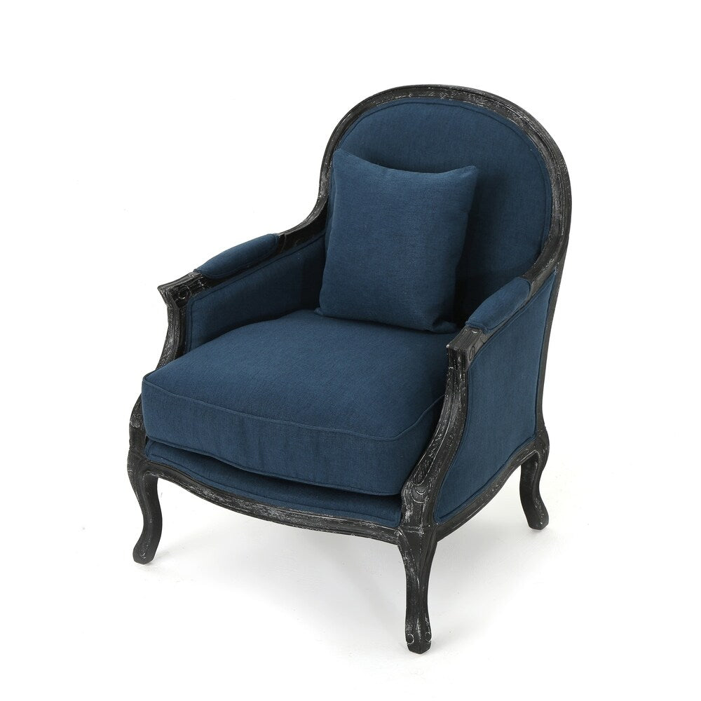 Nicklaus Weathered Occasional Fabric Chair by Christopher Knight Home