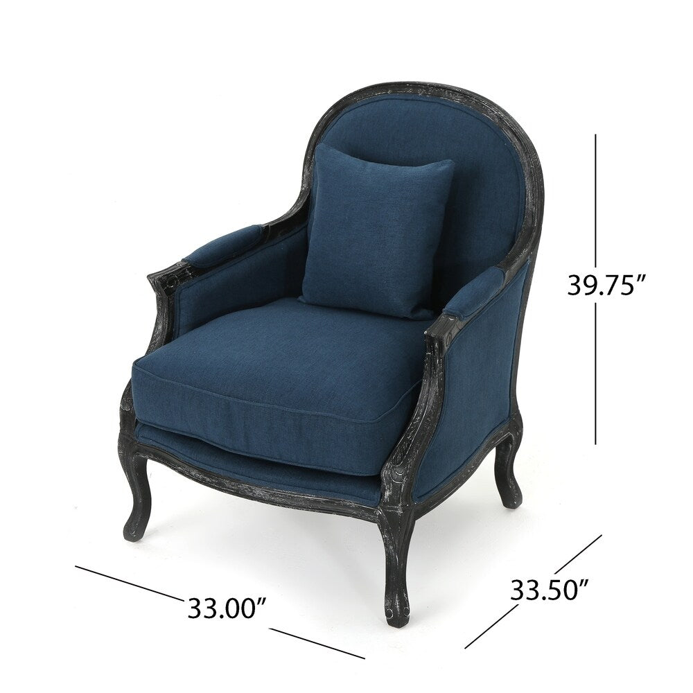 Nicklaus Weathered Occasional Fabric Chair by Christopher Knight Home