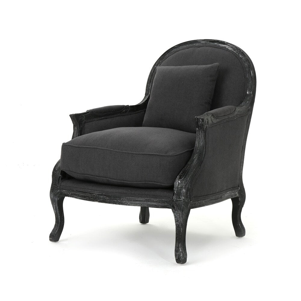 Nicklaus Weathered Occasional Fabric Chair by Christopher Knight Home