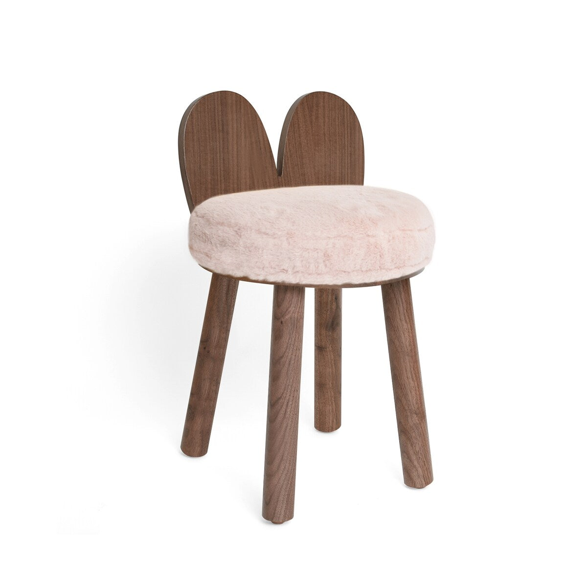 Nico & Yeye Fuzzy Lola Walnut Kids Chair