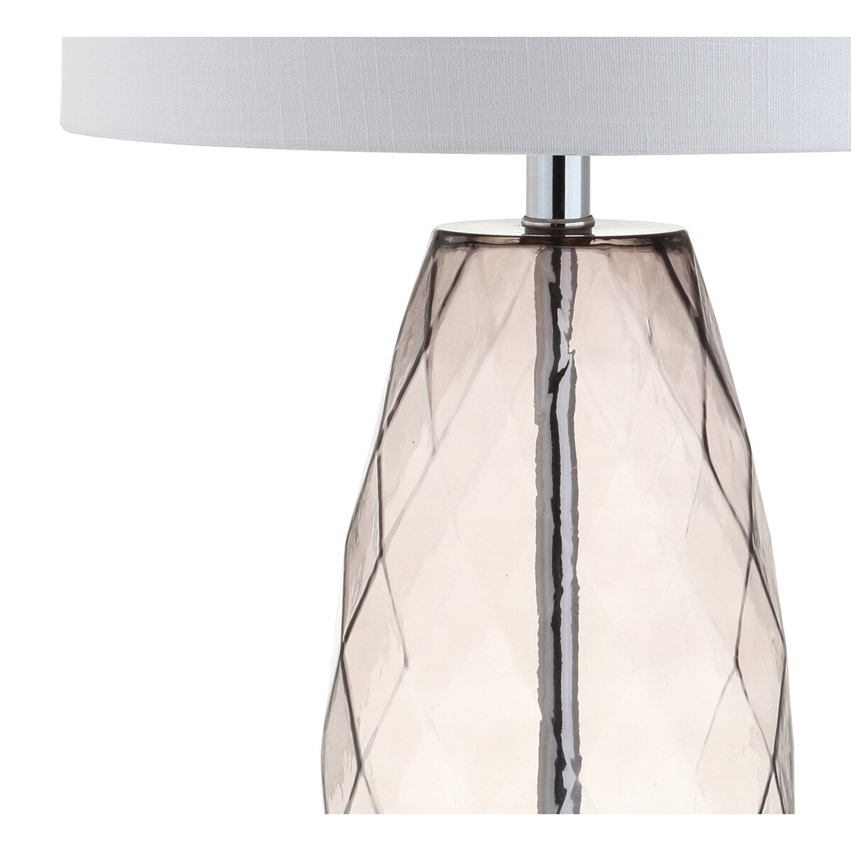 Night 26.5" Glass/Metal LED Table Lamp, Smoked Gray by JONATHAN Y