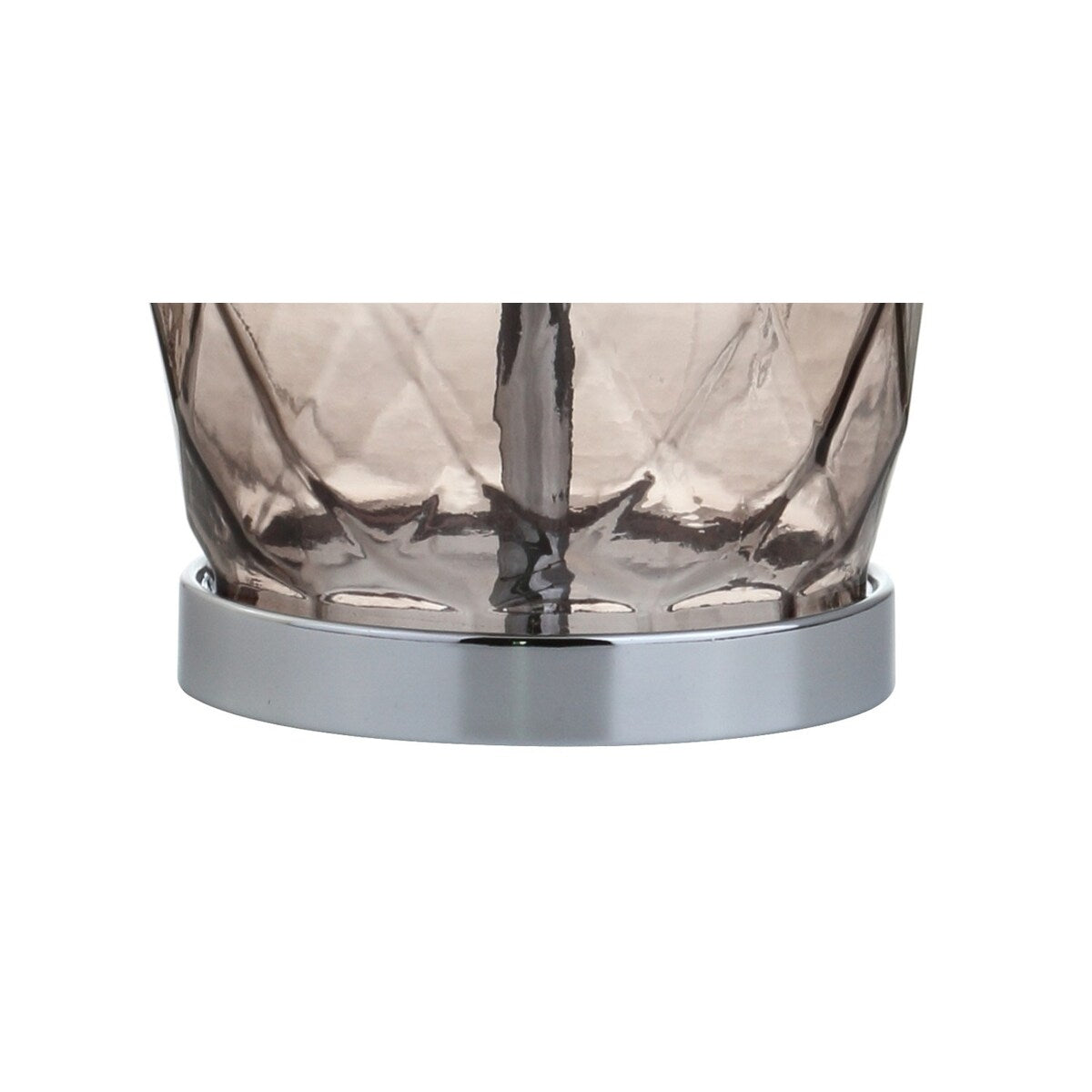 Night 26.5" Glass/Metal LED Table Lamp, Smoked Gray by JONATHAN Y