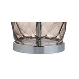 Night 26.5" Glass/Metal LED Table Lamp, Smoked Gray by JONATHAN Y