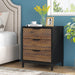 Night Stands Bedside Table with Drawers, Modern Wood Grain Nightstand for Bedrooms