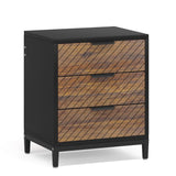Night Stands with Drawers, Modern Light Wood Grain Nightstand for Bedrooms