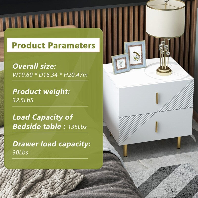 Night Table With Drawers 2 Drawer Bedside Cupboard nightstand