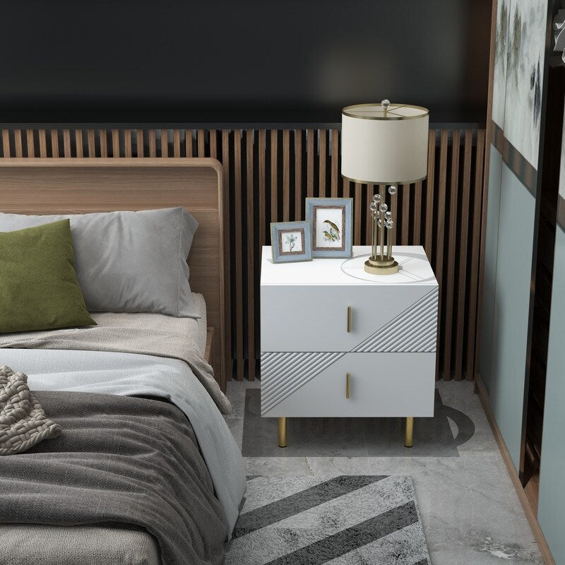 Night Table With Drawers 2 Drawer Bedside Cupboard nightstand