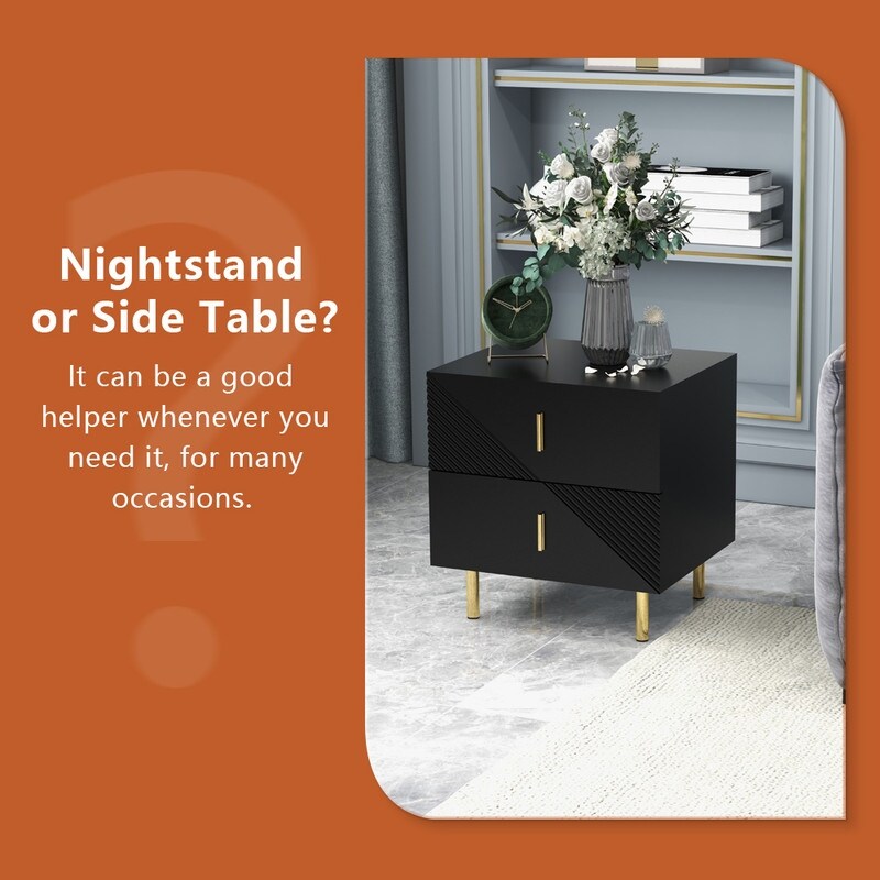 Night Table With Drawers 2 Drawer Bedside Cupboard nightstand