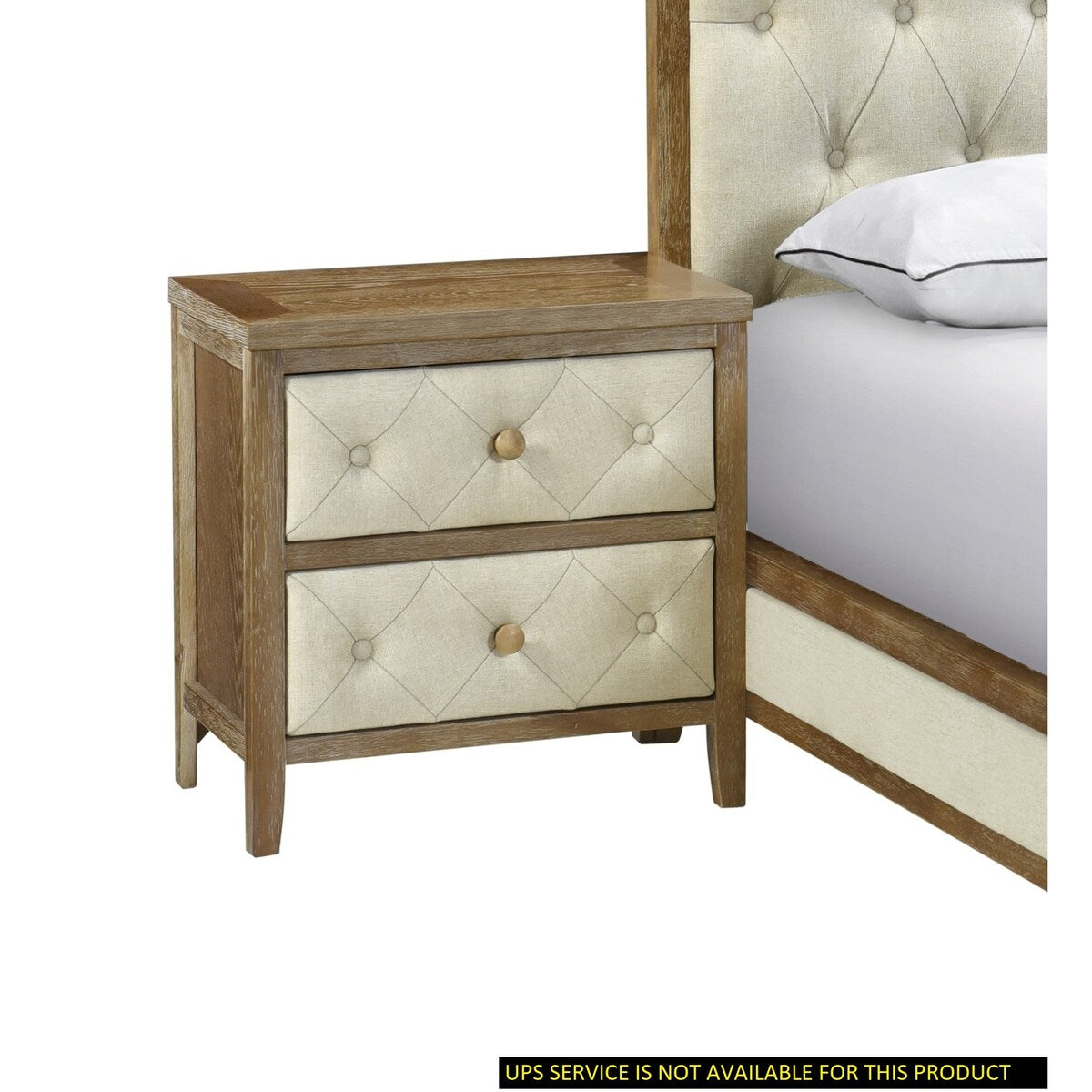 Nightstand 1pc Designed Drawers Fronts Modern Bedroom Furniture