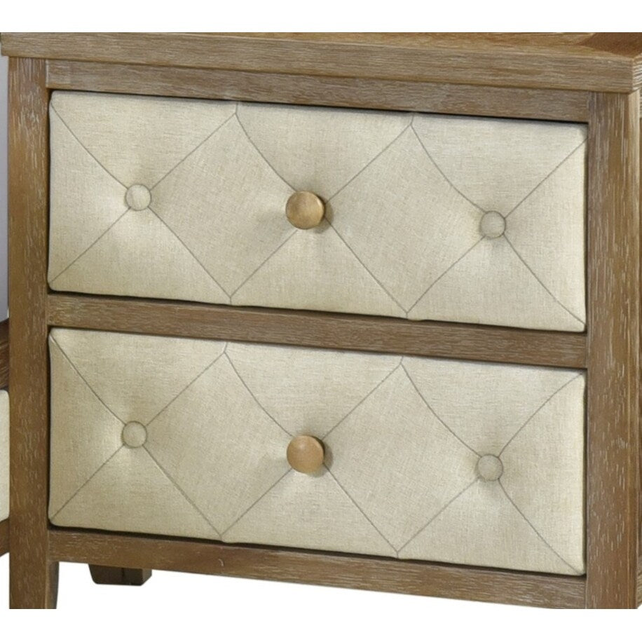 Nightstand 1pc Designed Drawers Fronts Modern Bedroom Furniture