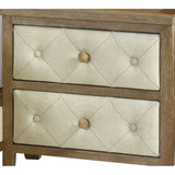 Nightstand 1pc Designed Drawers Fronts Modern Bedroom Furniture