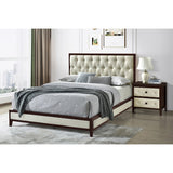 Nightstand 1pc Designed Drawers Fronts Modern Bedroom Furniture