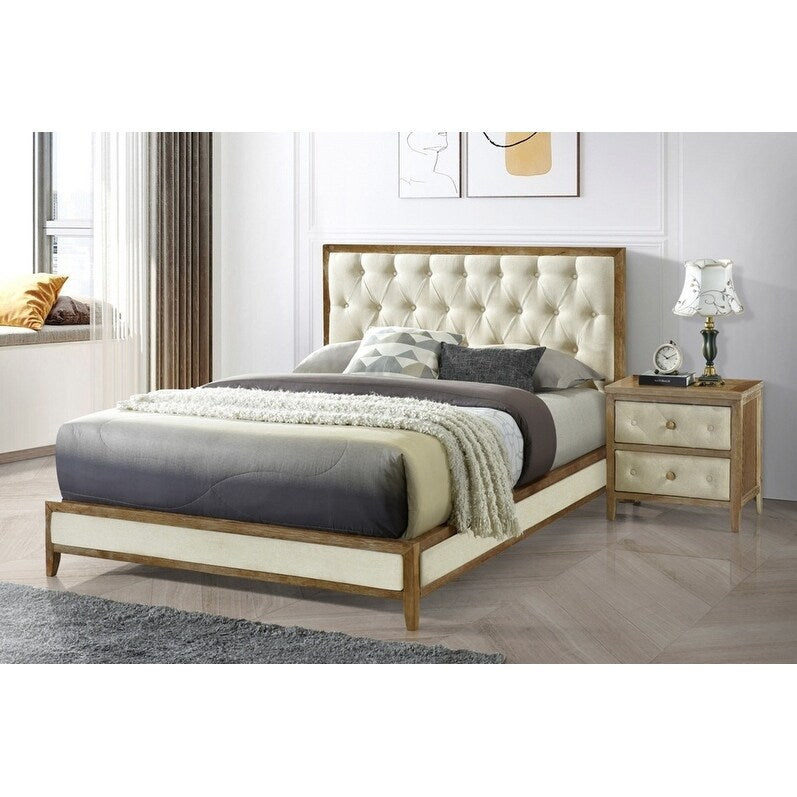 Nightstand 1pc Designed Drawers Fronts Modern Bedroom Furniture