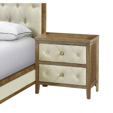 Nightstand 1pc Designed Drawers Fronts Modern Bedroom Furniture