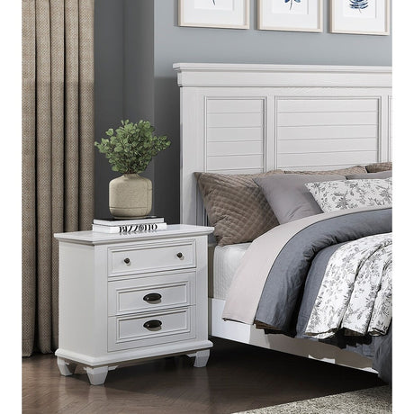 Nightstand 1pc Traditional Framing Wooden Bedroom Furniture