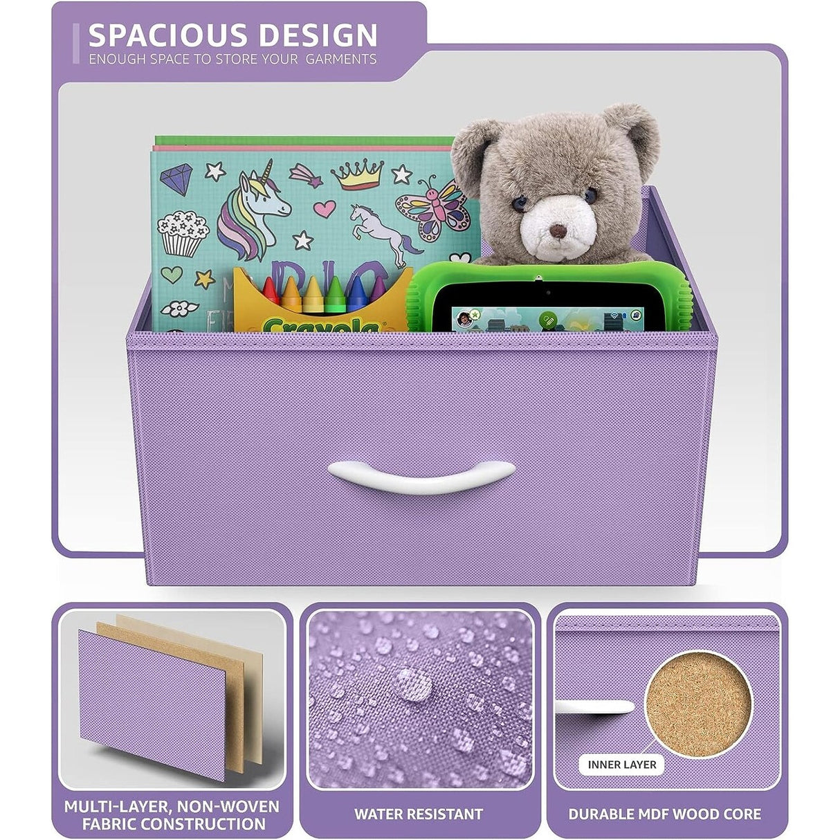 Nightstand 2-Drawer Shelf Storage - Bedside Furniture End Table Chest