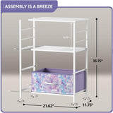 Nightstand 2-Drawer Shelf Storage - Bedside Furniture End Table Chest