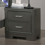 Nightstand Solid wood Acrylic Hardware 2-Drawers bedside Table