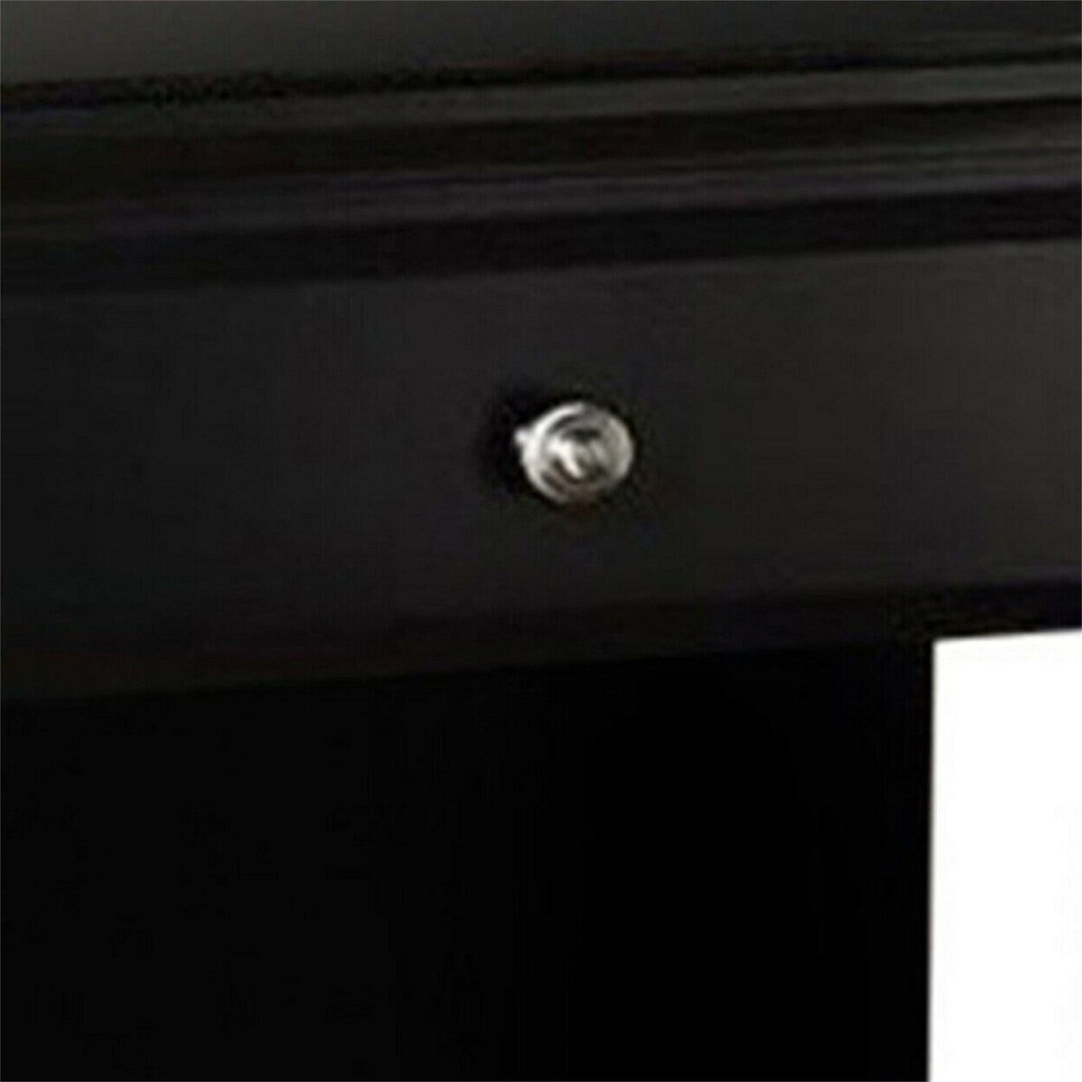 Nightstand Bedside Table Chest with 1 Drawer and Shelf in Black Finish