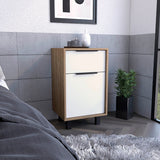 Nightstand Maryland Z, One Drawer, One Cabinet, Pine / White Finish