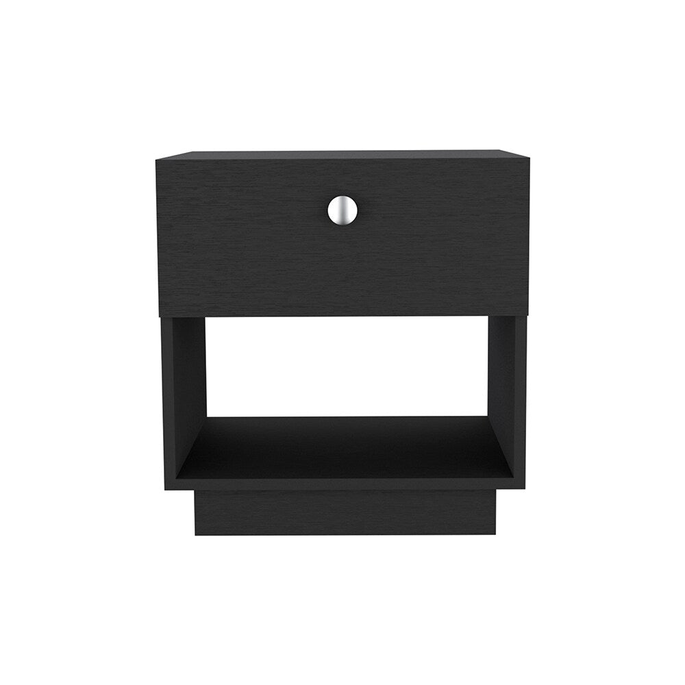 Nightstand Open Lower Shelf,with 1 Drawers Storage Cabinet for Bedroom, Living Room