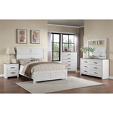 Nightstand Paper veneer Bedroom Furniture 2-Drawers Bedside Table