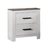 Nightstand Paper veneer Bedroom Furniture 2-Drawers Bedside Table