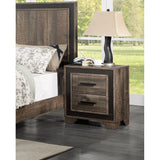 Nightstand Paper veneer Bedroom Furniture 2-Drawers Bedside Table