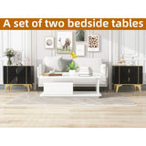 Nightstand With Drawers For Bedroom,nightstands Bedside Tables,bed Side Table,a Set Of Two Bedside Tables
