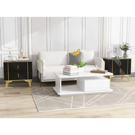 Nightstand With Drawers For Bedroom,nightstands Bedside Tables,bed Side Table,a Set Of Two Bedside Tables